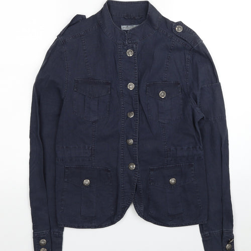 Lucie Clothing Womens Blue Jacket Size 12 Button