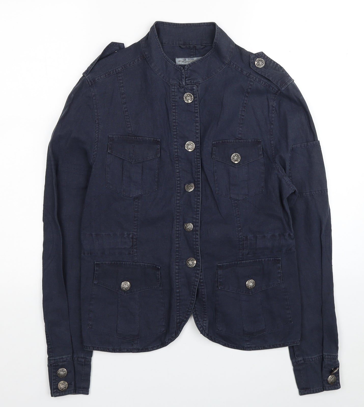 Lucie Clothing Womens Blue Jacket Size 12 Button