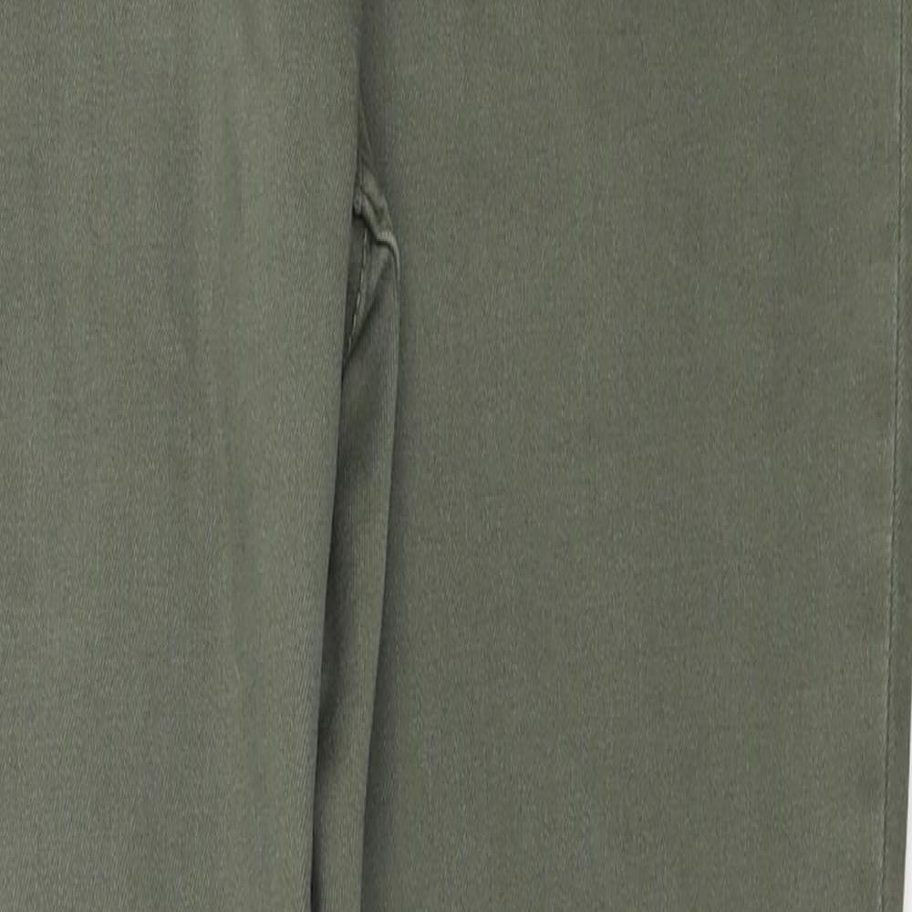 NEXT Womens Green Cotton Skinny Jeans Size 14 L29 in Regular Zip