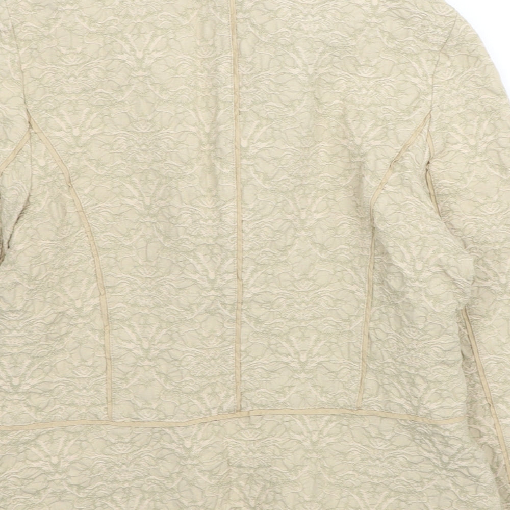 Marks and Spencer Womens Beige Jacket Blazer Size M Button - Textured
