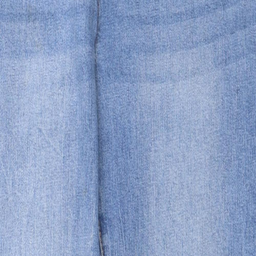 George Mens Blue Cotton Skinny Jeans Size 16 L28 in Regular Zip