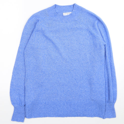 Papaya Womens Blue Round Neck Polyester Pullover Jumper Size S