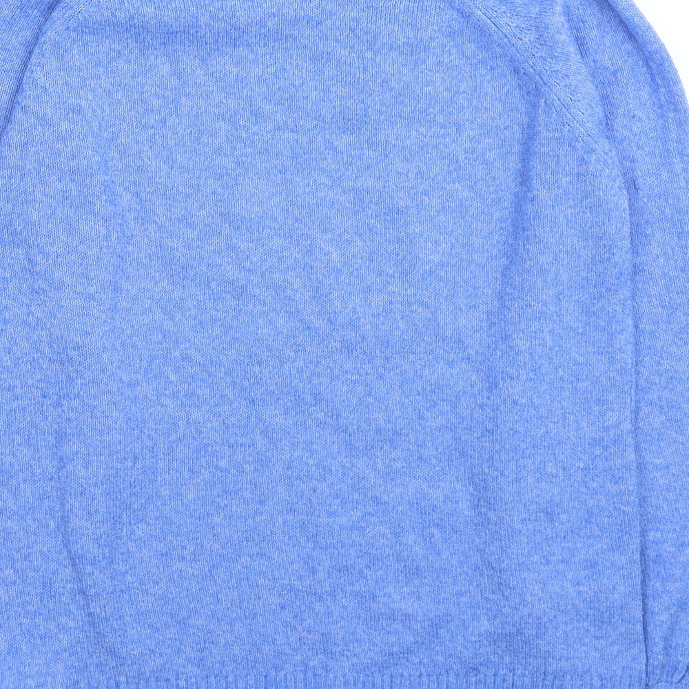 Papaya Womens Blue Round Neck Polyester Pullover Jumper Size S