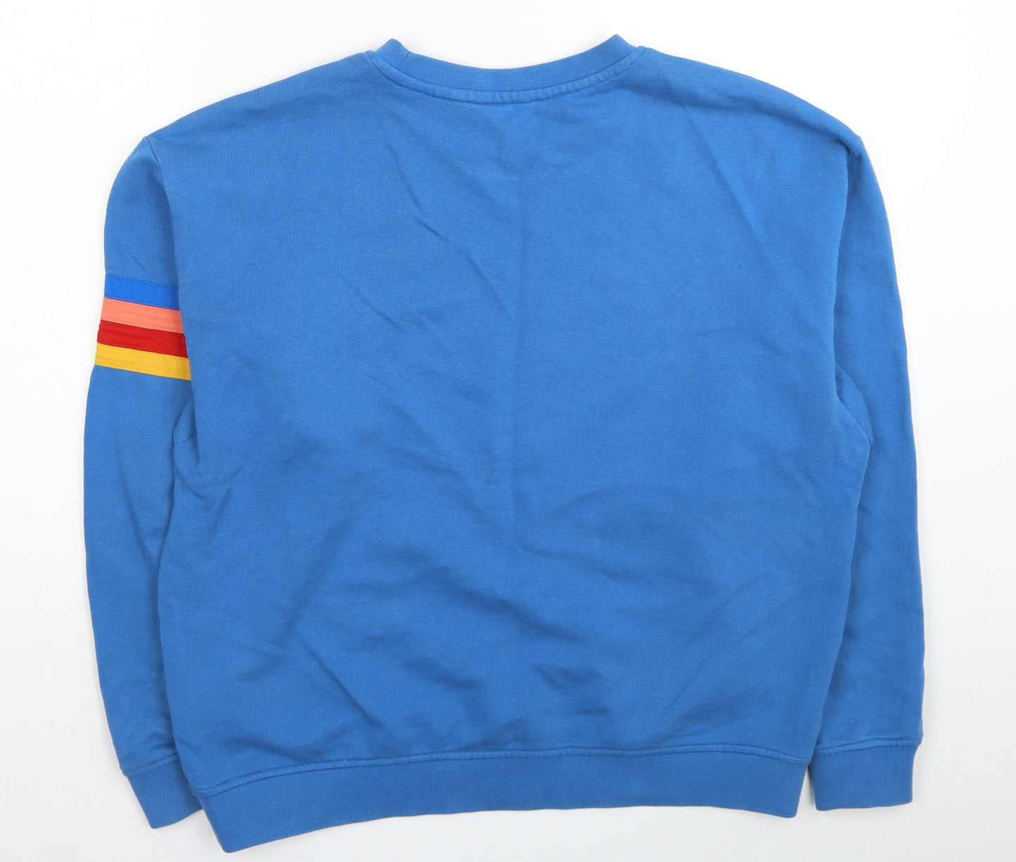 Wrangler Womens Blue Striped Cotton Pullover Sweatshirt Size M Pullover