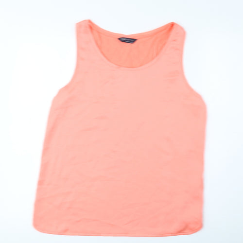Marks and Spencer Womens Pink Polyester Basic Tank Size 10 Boat Neck