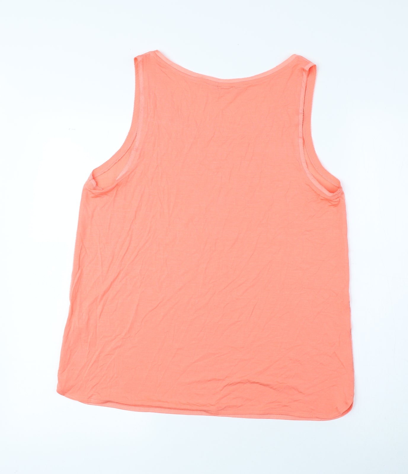 Marks and Spencer Womens Pink Polyester Basic Tank Size 10 Boat Neck