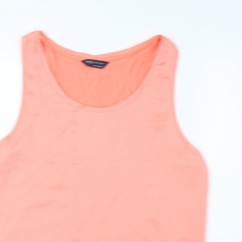 Marks and Spencer Womens Pink Polyester Basic Tank Size 10 Boat Neck