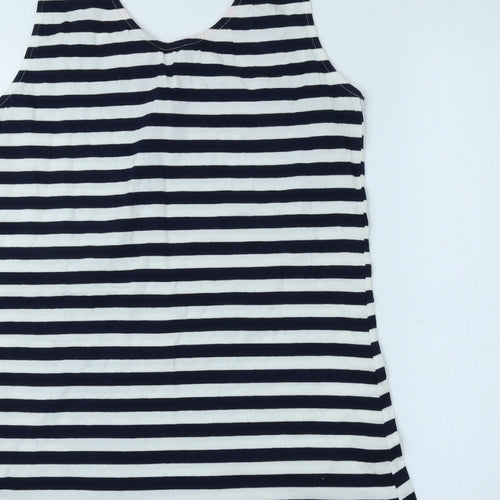 Dorothy Perkins Girls Multicoloured Striped 100% Cotton Jersey Tank Size 14 Years Scoop Neck Pullover