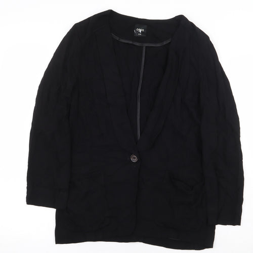 Oasis Womens Black Jacket Blazer Size 10 Button