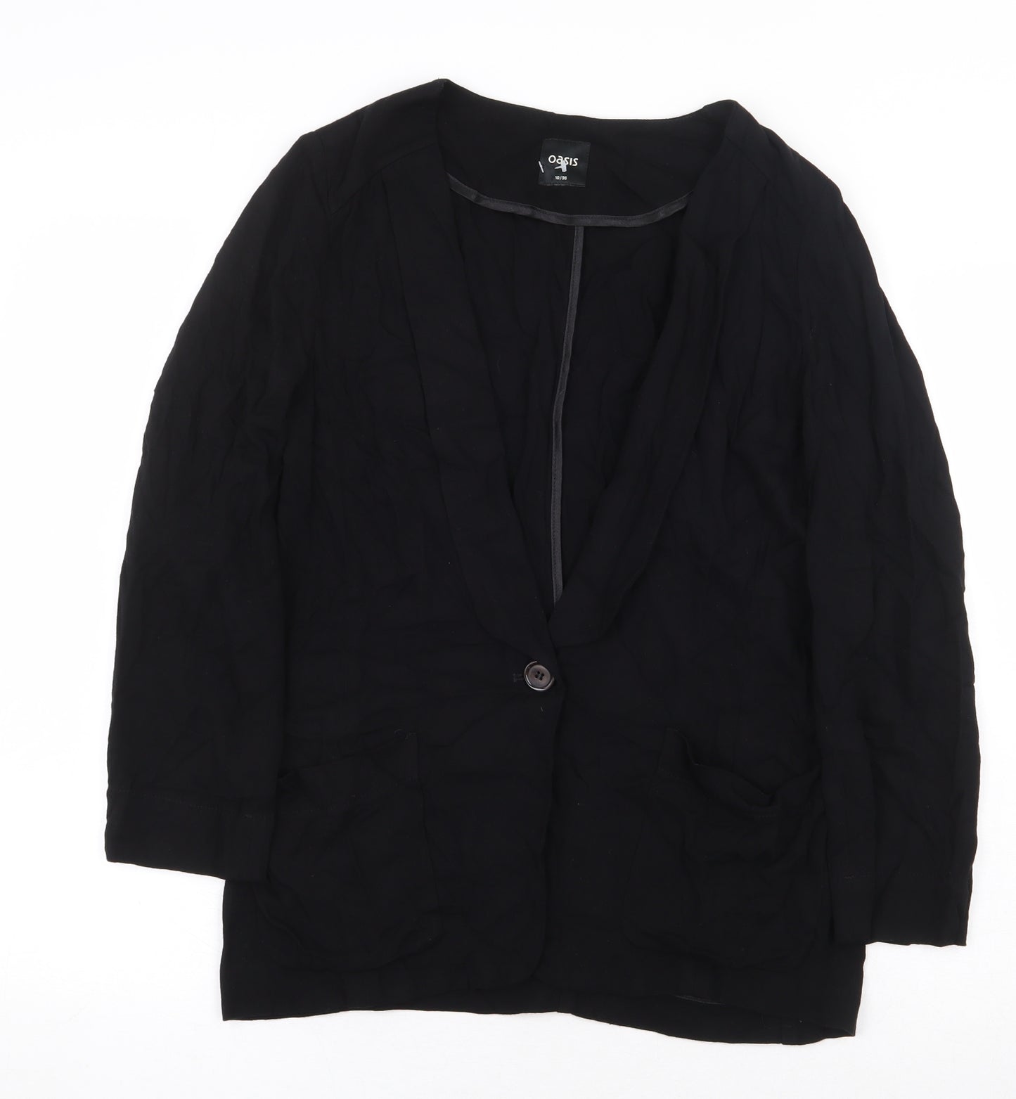 Oasis Womens Black Jacket Blazer Size 10 Button