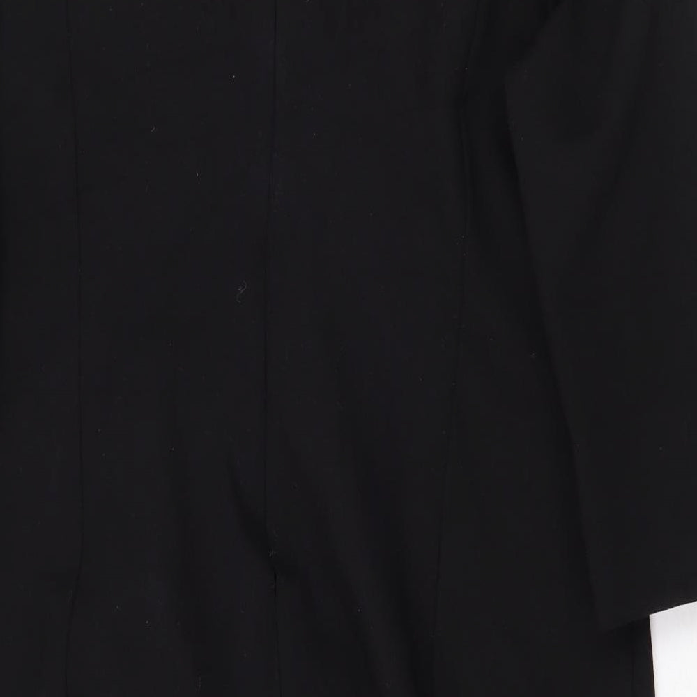 Seraphine Womens Black Viscose A-Line Size 14 V-Neck Zip