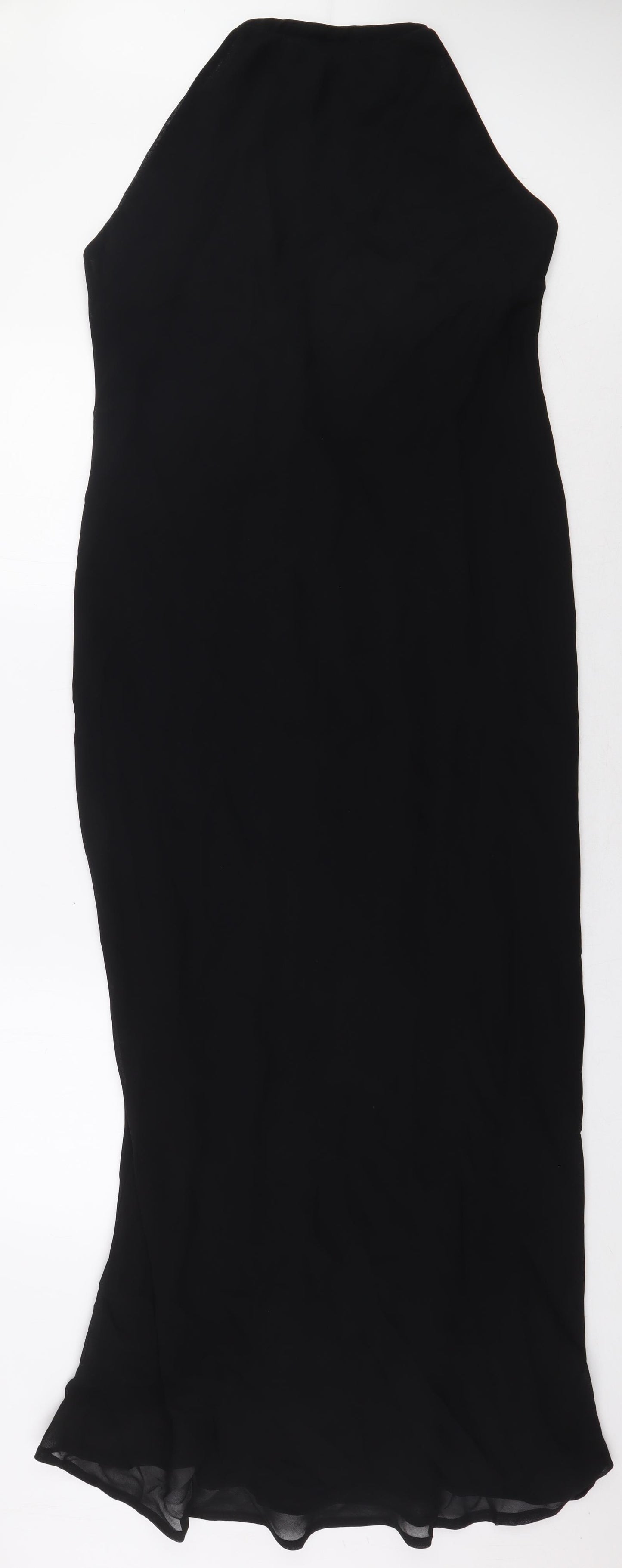 Coast Womens Black Viscose Ball Gown Size 16 Off the Shoulder Pullover