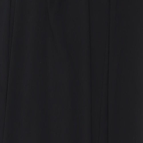 Zara Womens Black Polyester Ball Gown Size S Boat Neck Tie