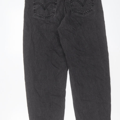 M&Co Womens Black Cotton Straight Jeans Size 26 in L29 in Regular Button