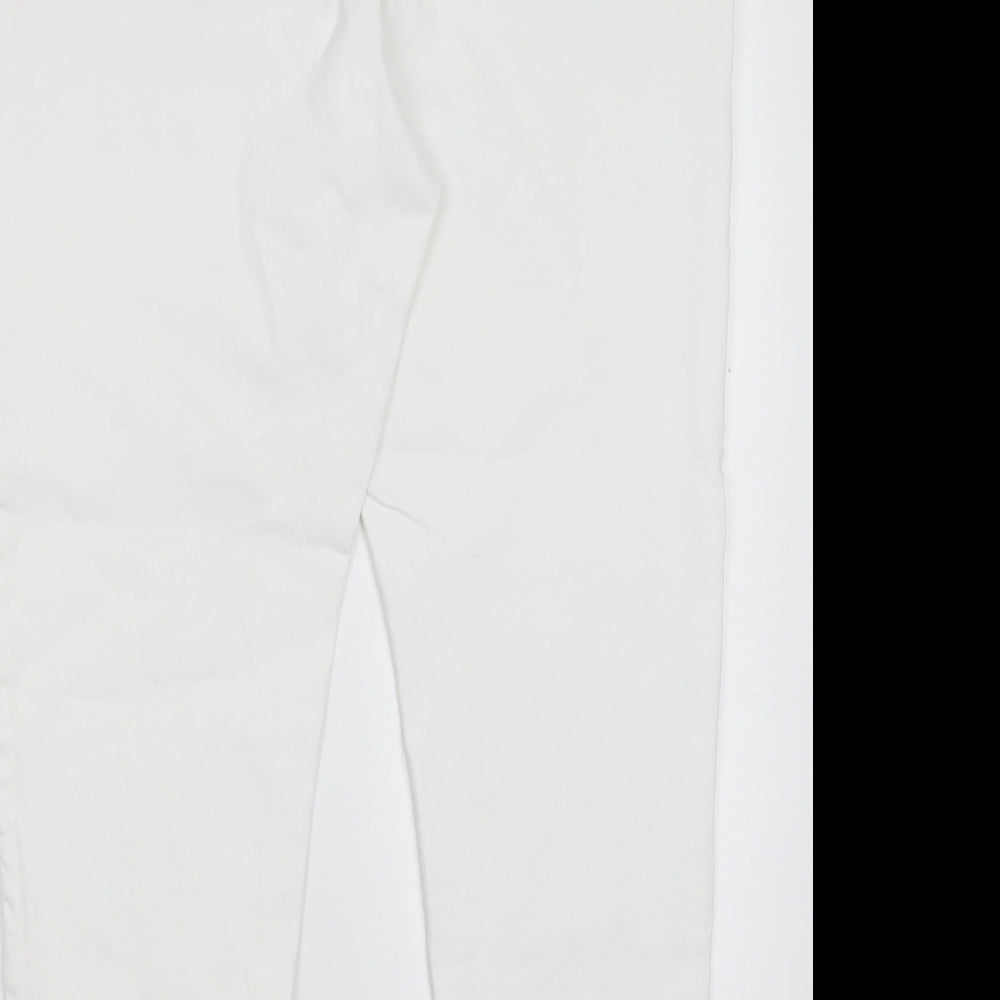 Marks and Spencer Womens White Cotton Jegging Trousers Size 20 L26 in Regular