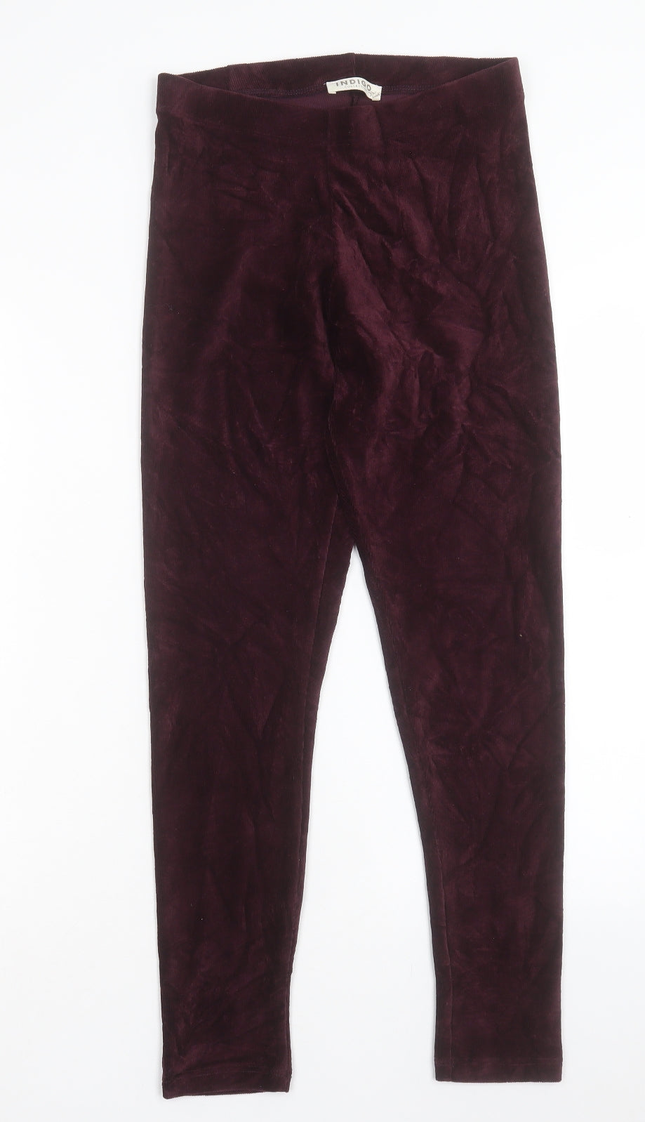 Marks and Spencer Womens Purple Cotton Capri Trousers Size 12 L28 in Regular