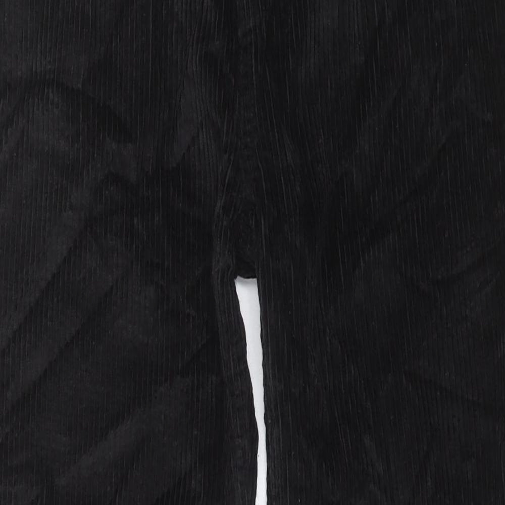 Fat Face Womens Black Cotton Straight Jeans Size 14 L27 in Regular Button