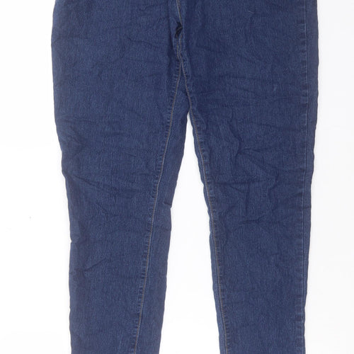 Denim & Co. Womens Blue Cotton Skinny Jeans Size 14 L30 in Regular Button