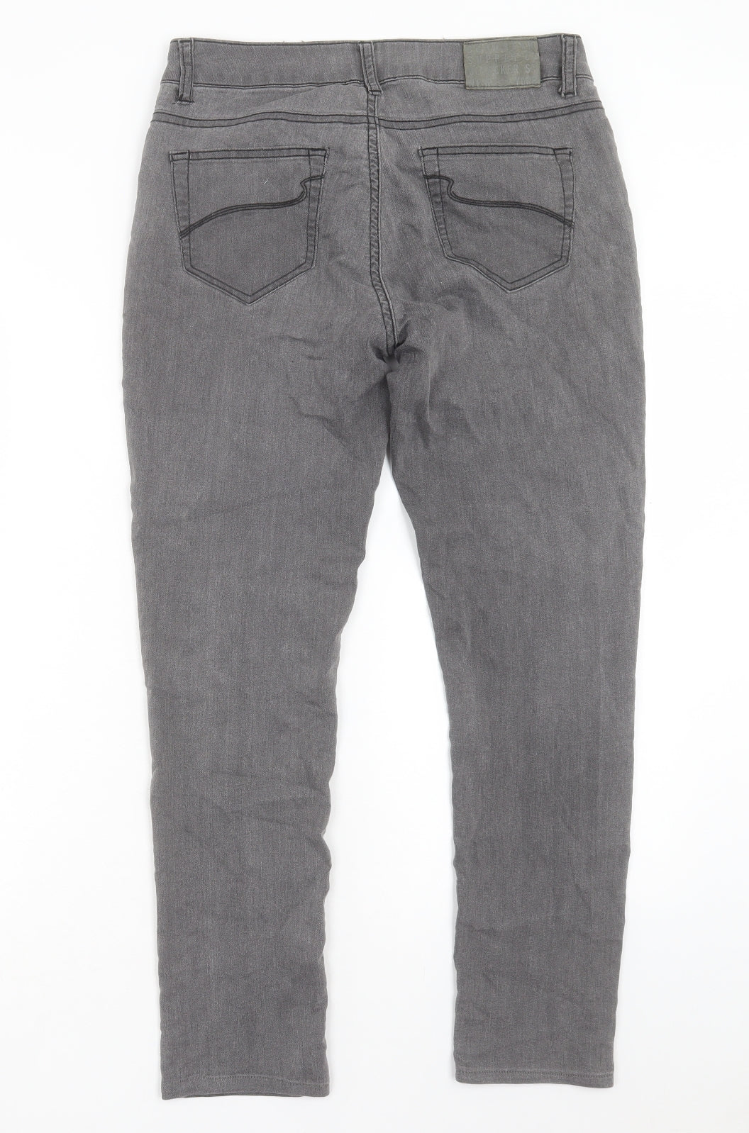 Brooklyn Supply Co Womens Grey Cotton Cropped Jeans Size 12 L27 in Regular Button