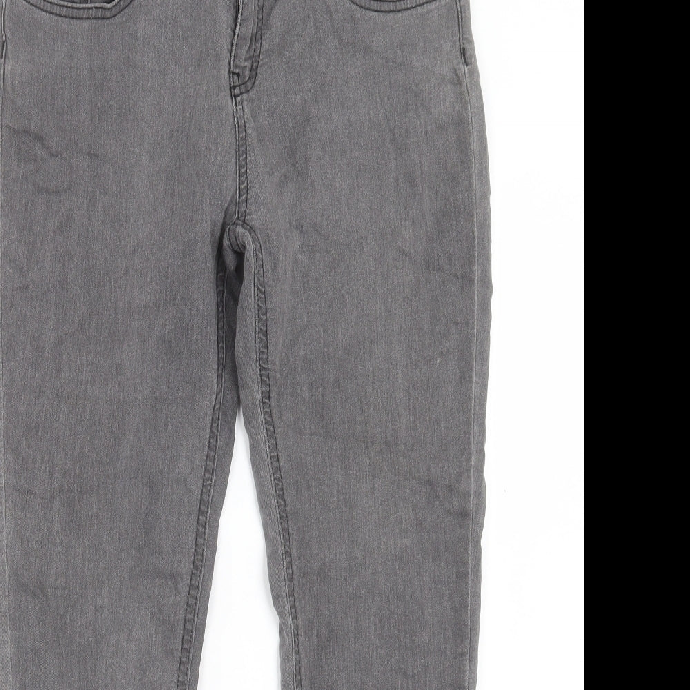 Brooklyn Supply Co Womens Grey Cotton Cropped Jeans Size 12 L27 in Regular Button