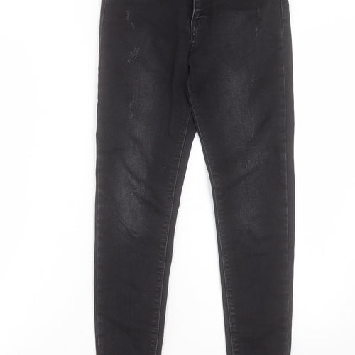 Happy Pink Womens Black Cotton Skinny Jeans Size 24 in L27 in Regular Button