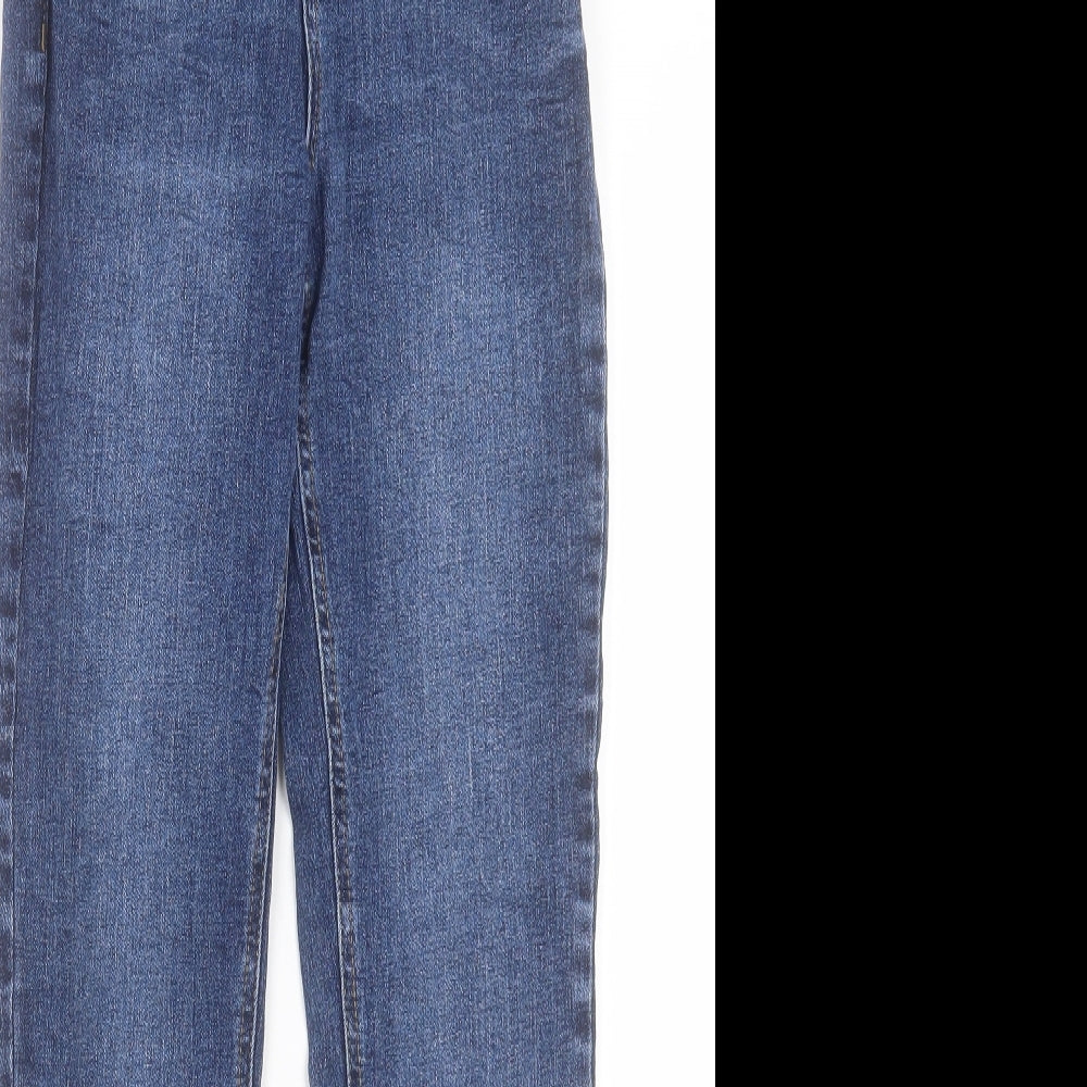 New Look Womens Blue Cotton Skinny Jeans Size 8 L28 in Regular Button