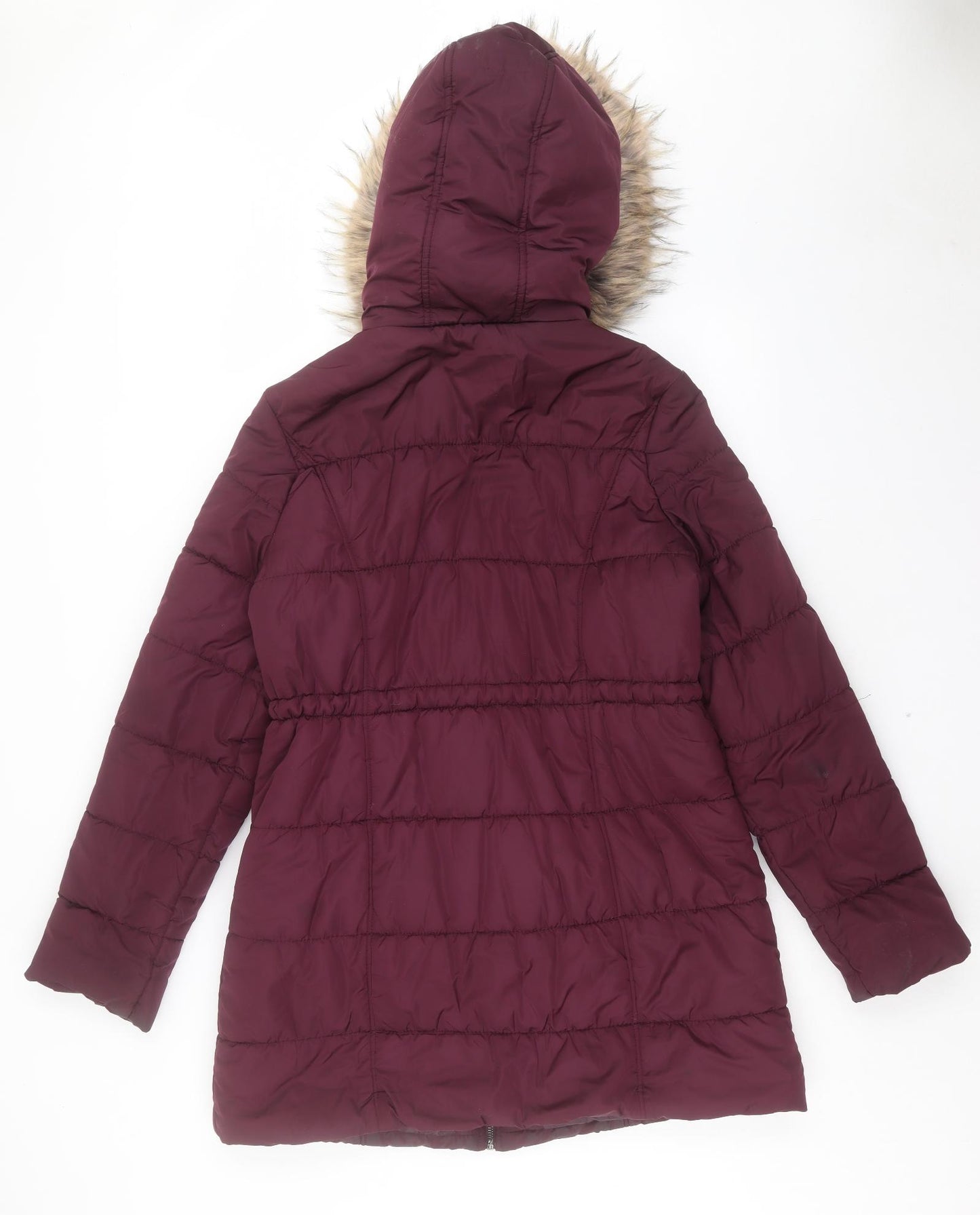 Select Womens Purple Parka Coat Size 16 Zip