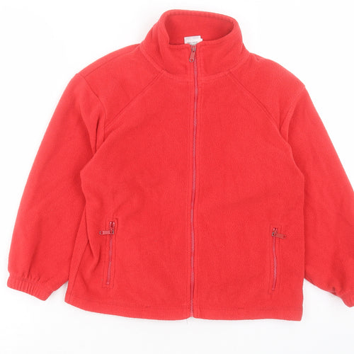 Fruit of the Loom Boys Red Jacket Size 7-8 Years Zip