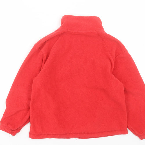 Fruit of the Loom Boys Red Jacket Size 7-8 Years Zip