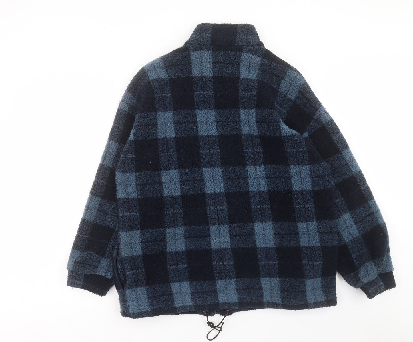 Marks and Spencer Womens Blue Plaid Jacket Size 12 Zip