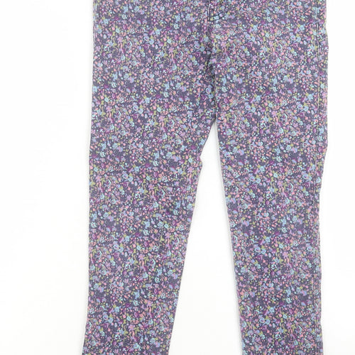 Preworn Womens Multicoloured Floral Cotton Cropped Jeans Size M L25 in Regular Button