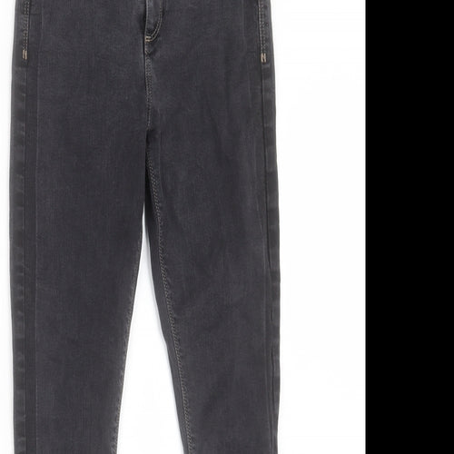 River Island Womens Black Cotton Skinny Jeans Size 12 L27 in Regular Button