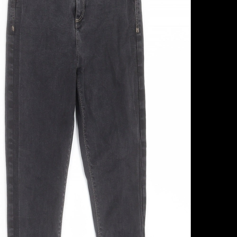 River Island Womens Black Cotton Skinny Jeans Size 12 L27 in Regular Button