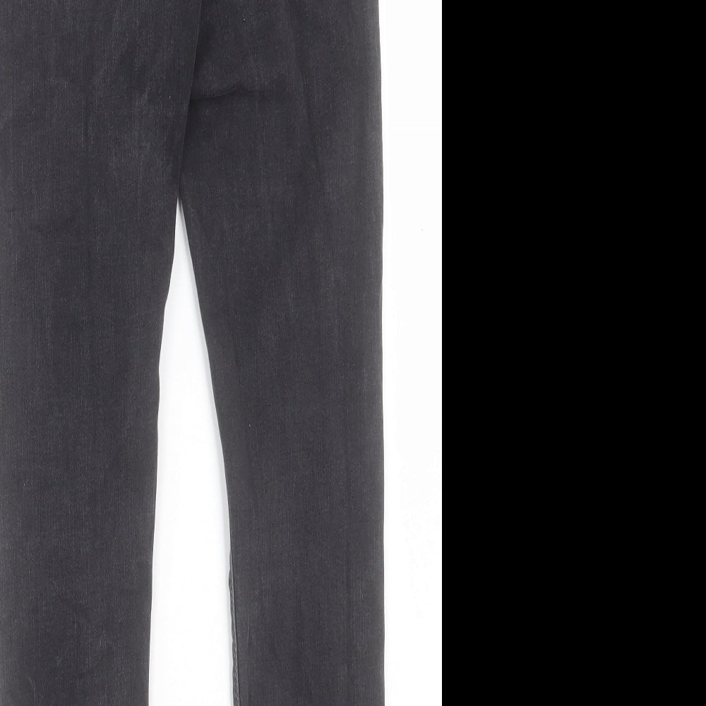 River Island Womens Black Cotton Skinny Jeans Size 12 L27 in Regular Button