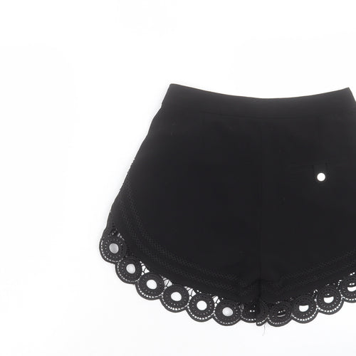 Drole de Copine Womens Black Polyester Sailor Shorts Size 8 L4 in Regular Hook & Eye