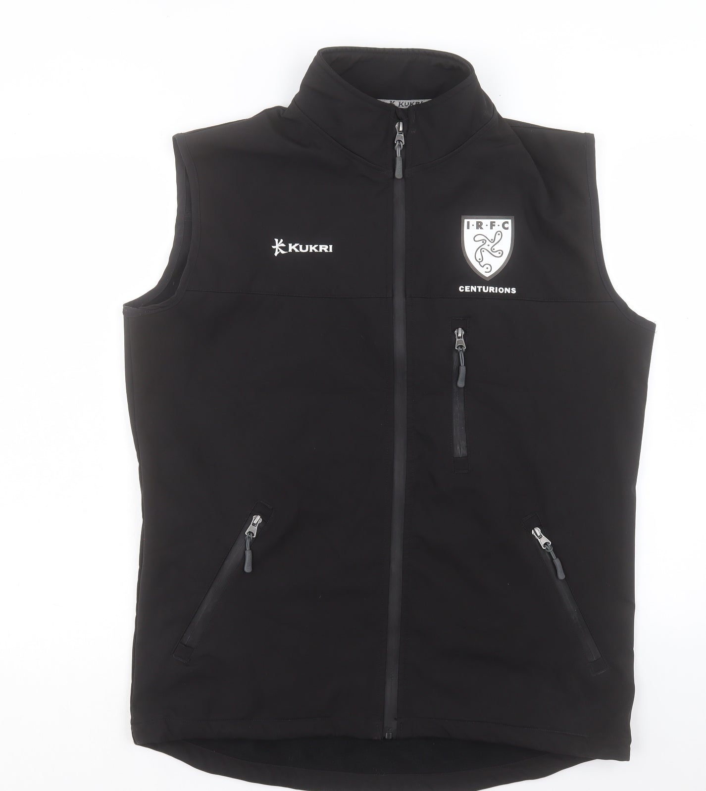 Kukri Mens Black Gilet Jacket Size L Zip - I.R.FC