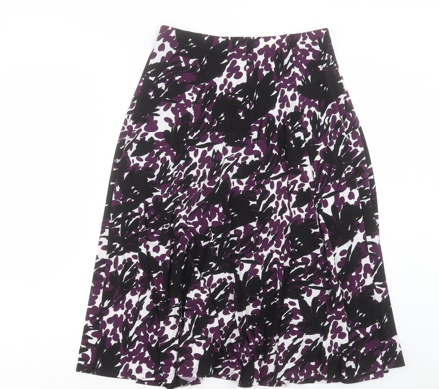 Papaya Womens Purple Geometric Viscose A-Line Skirt Size 12