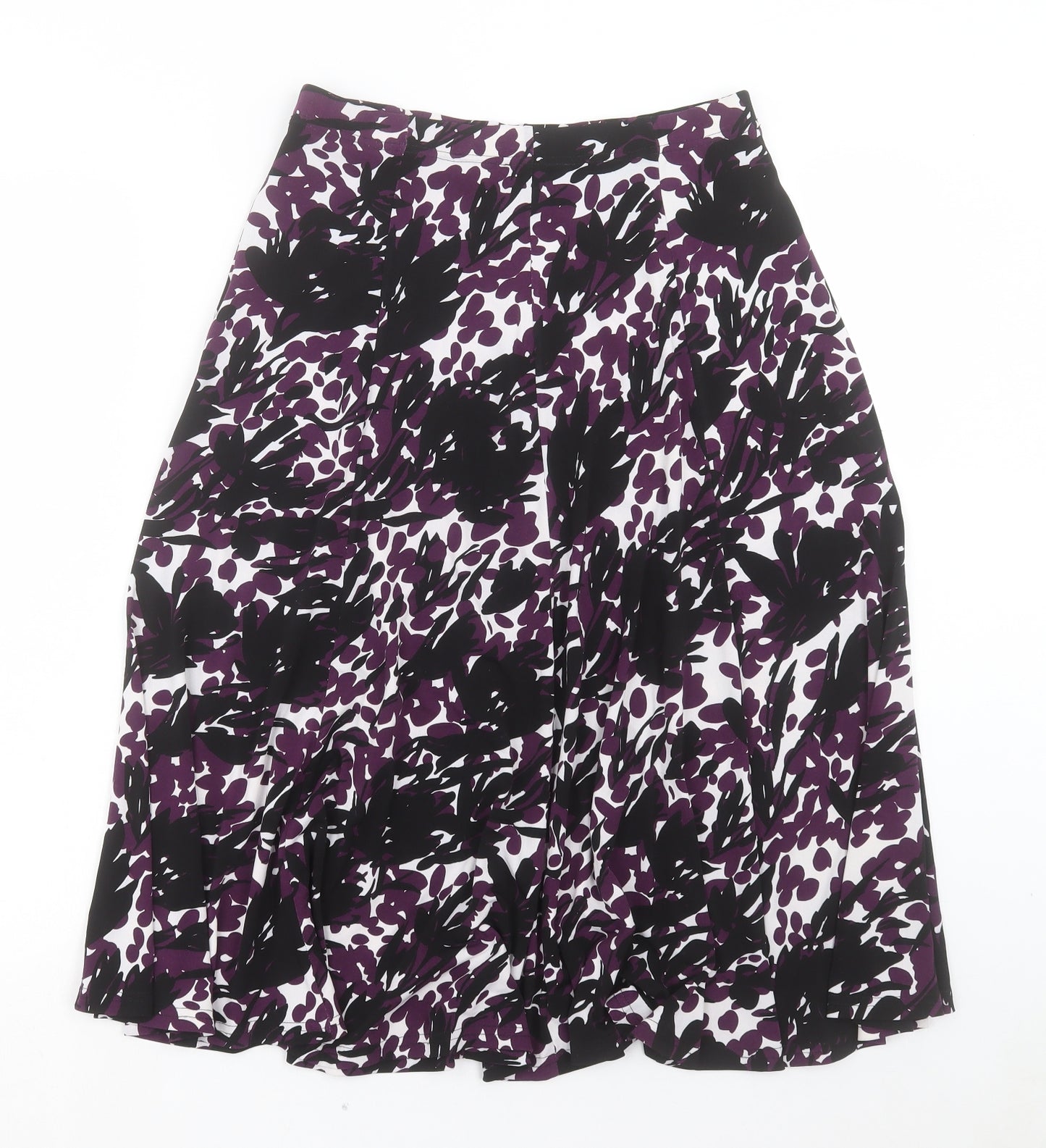 Papaya Womens Purple Geometric Viscose A-Line Skirt Size 12