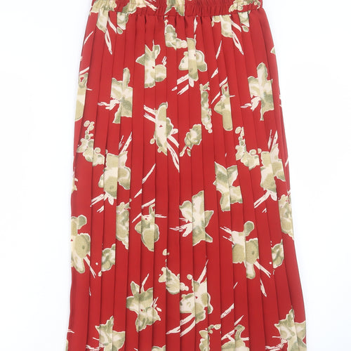 Preworn Womens Floral Polyester A-Line Skirt Size M