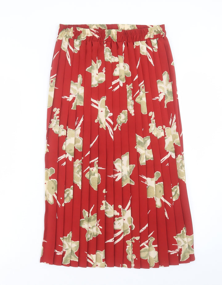Preworn Womens Floral Polyester A-Line Skirt Size M
