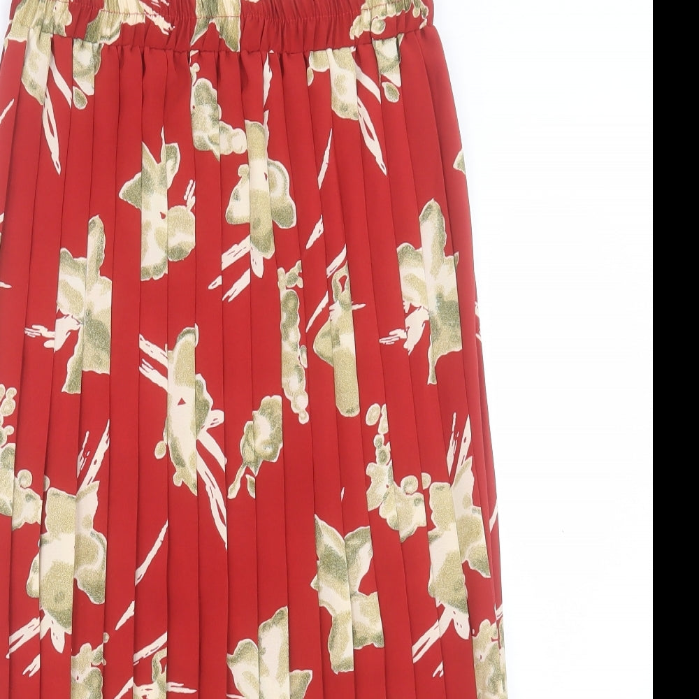 Preworn Womens Floral Polyester A-Line Skirt Size M