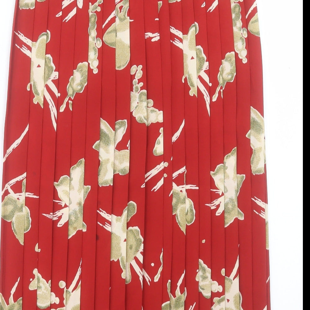 Preworn Womens Floral Polyester A-Line Skirt Size M