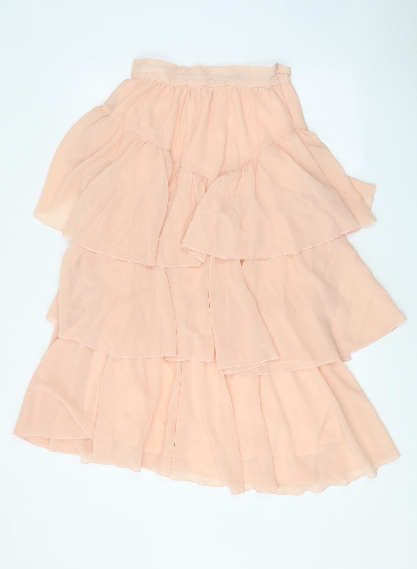 Boohoo Womens Pink Polyester Maxi Skirt Size 8 Zip