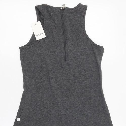 RXTR Womens Grey Viscose Basic Tank Size S Round Neck