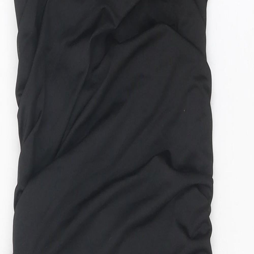 oh Polly Womens Black Polyester Bodycon Size 8 Sweetheart Tie