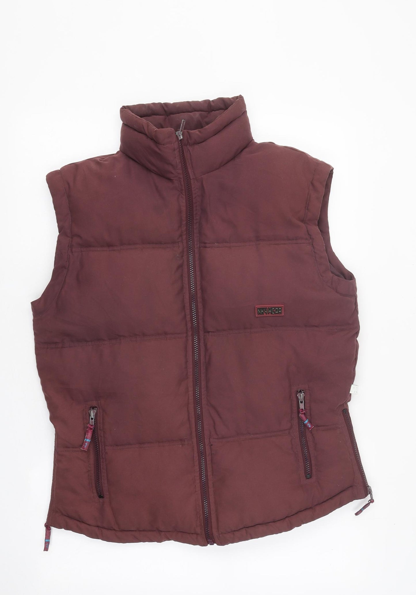 Nykwear Mens Red Gilet Coat Size M Zip