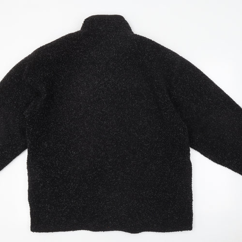 Angelo Litrico Womens Black Polyester Pullover Sweatshirt Size M Zip