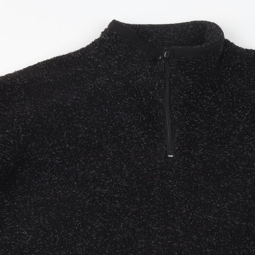 Angelo Litrico Womens Black Polyester Pullover Sweatshirt Size M Zip
