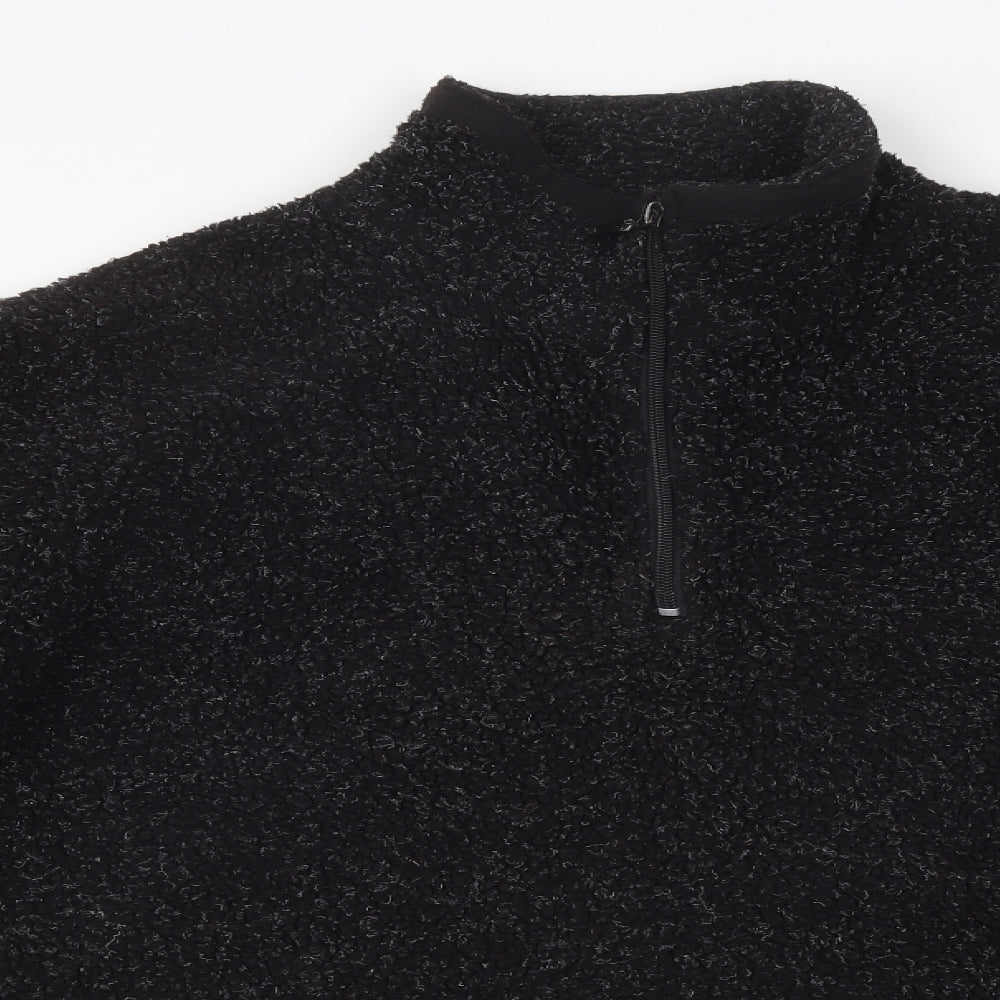 Angelo Litrico Womens Black Polyester Pullover Sweatshirt Size M Zip
