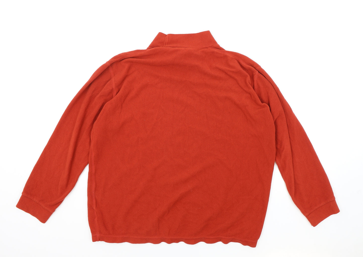 Uniqlo Womens Orange Mock Neck Acrylic Pullover Jumper Size XL